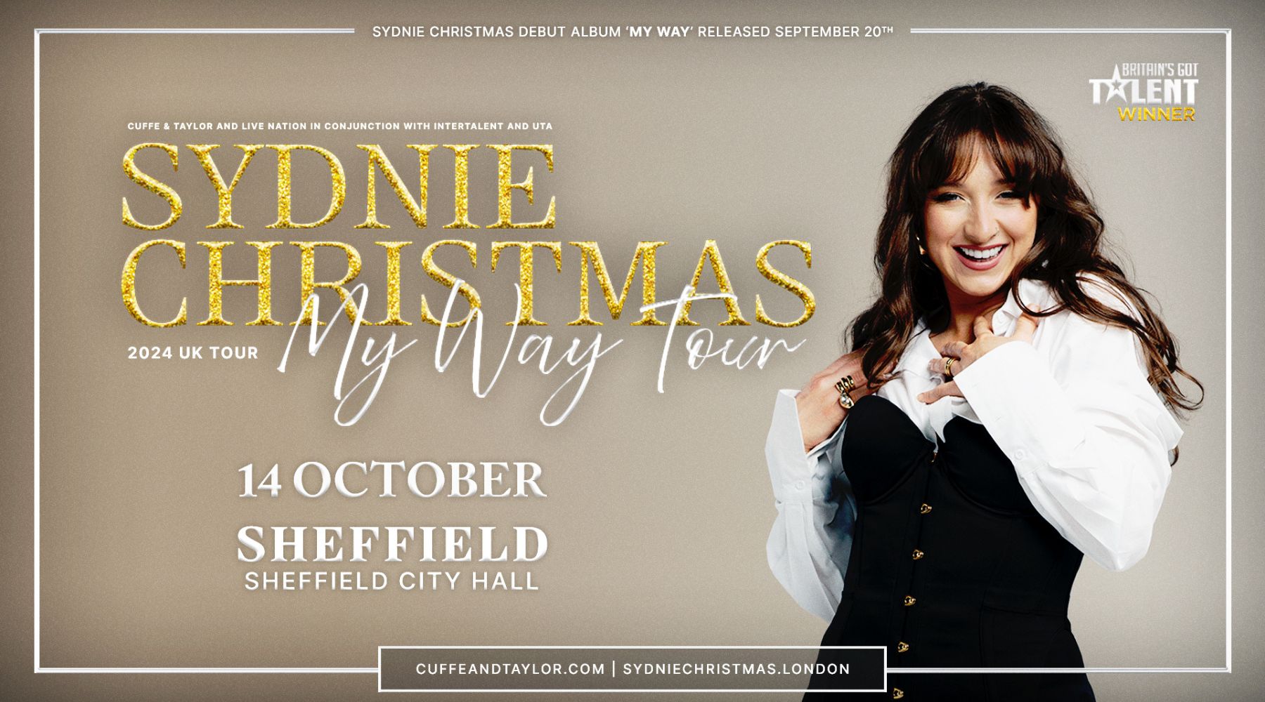 Sydnie Christmas Sheffield City Hall Monday 14th October 2024